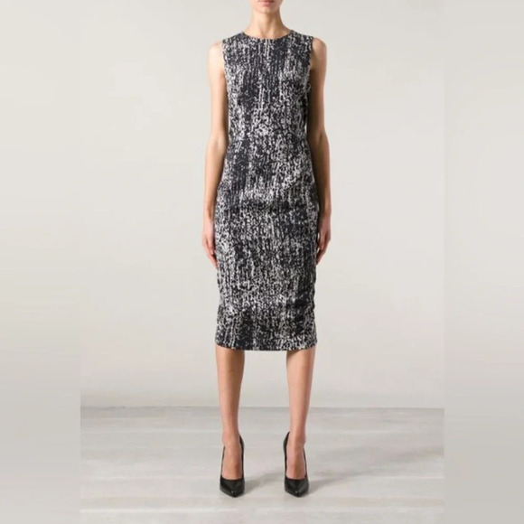 Sportmax Black & White abstract Sleeveless midi dress, BNWT, size 6 - Picture 1 of 12